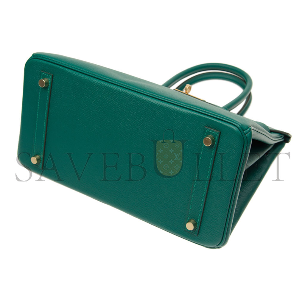 H**mes birkin 30 epsom velvet green gold buckle bag bk30z6epgp (30*23*15cm)